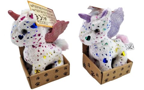 Jednorožec plyšový 13cm - červená