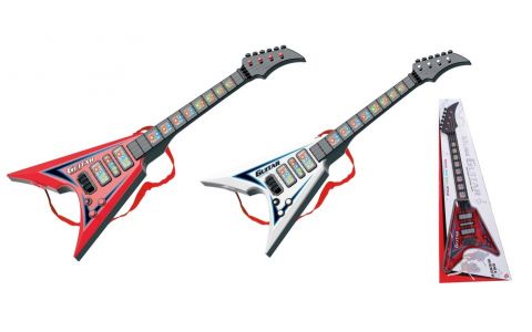 Elektrická gitara s efektmi 56cm - červená