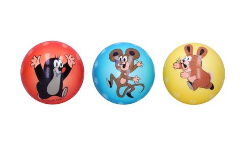 Lopta penová Krtko 10 cm - žltá