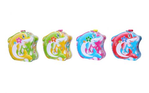 Pokladnička plechová Delfín - žltá