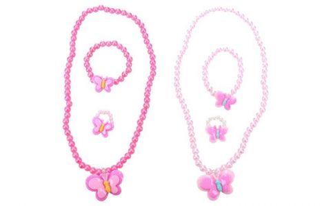 Módne doplnky s motýlikom náhrdelník, prsteň, náramok - náhodná