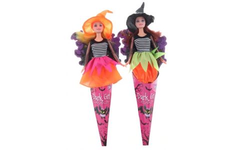 Bábika čarodejnica 30cm - čierna