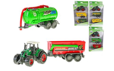 Traktor s vlečkou Farm set 3druhy - 1