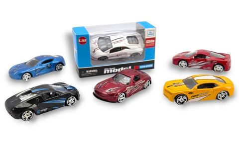 Auto závodné kov 7,5cm - náhodná
