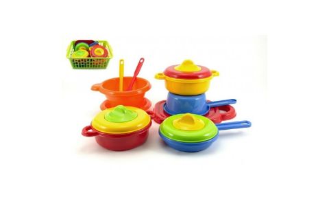 Kuchynská sada v košíku 10ks - modrá