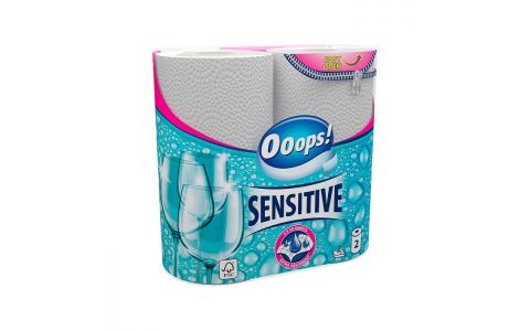 Ooops! Kuchynské utierky Sensitive 2rol/2vrstvové