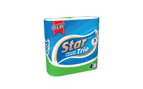 Ooops Star Trio toaletný papier 3vrstv. 4rol