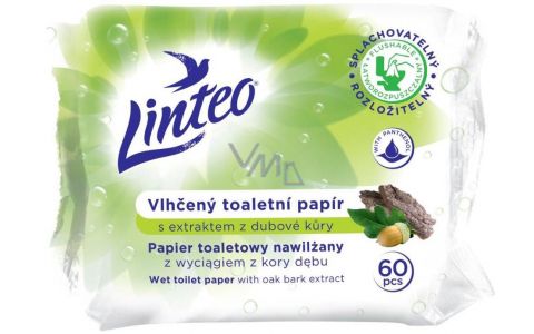Linteo Vlhčený toaletný papier 60 kusov Linteo Vlhčený toaletný papier 60 kusov