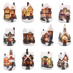 Zimné LED domčeky, farebné,displej KDC 01 -1ks