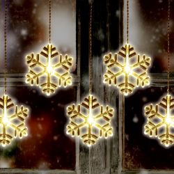 SOMOGYI LED svetelný záves, snehová vločka