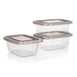 Dóza obdĺžniková 1,13 l plastová, TRA/LATTE (3ks)