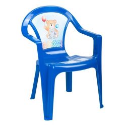 Detský záhradný nábytok - Plastová stolička modrá 