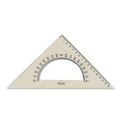 Trojuholník koh-i-noor transparentný s uhlomerom, 16 cm