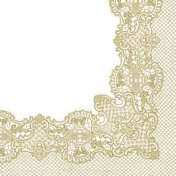 Obrúsky paw l 33x33cm royal lace frame gold