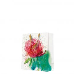 Darčeková taška peony watercolor , medium - 20x25x10 cm