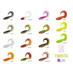 Umelá nástraha Delphin TWISTA UVs / 5ks 8cm/PERCHY