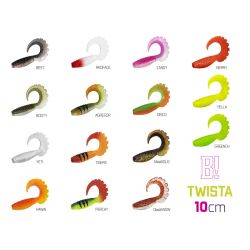 Umelá nástraha Delphin TWISTA UVs / 5ks 10cm/YELLA