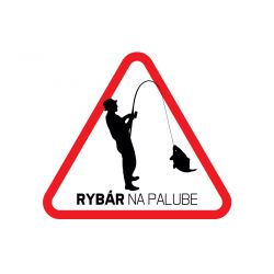Nálepka - Rybár na palube 