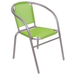 Stolička LEQ BRENDA, šedý rám/zelená, 60x70 cm