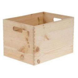 Krabica drevená, 40x30x14 cm, box s úchytmi, škatuľa
