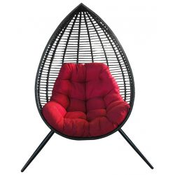 Kreslo CANOONA , max. 120 kg, čierno-červené, stojace