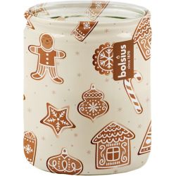 Sviečka Bolsius Starlight Nugát, Vianoce, v skle, 23 hod., 68x82 mm