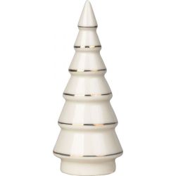 Dekorácia MagicHome, Stromček, biely, porcelán, 4,5x4,5x11,2 cm