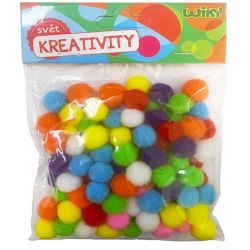 Pom-pom guličky 100ks