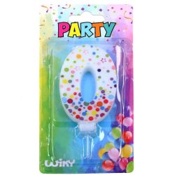 Tortová sviečka s bodkami č.0