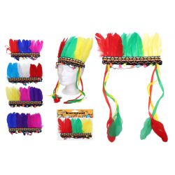 Set karneval čelenka indián Mix 28x19cm
