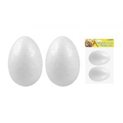 Vajíčko polystyrénové dekoračné 9cm, 2ks