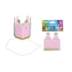 Party korunka ružová 9,6cm/4ks