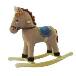 Jednorožec húpací s efektmi hnedý 74cm