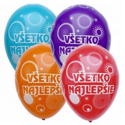 Balóny VŠETKO NAJLPEŠIE farebné 100ks