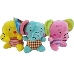 Slon plyšový 18cm - žltá