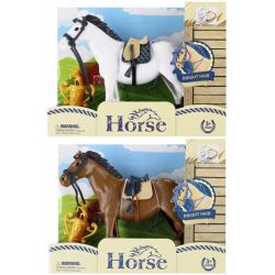 Kôň s príslušenstvom 13cm - biela