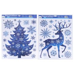 Vianočná nálepka na okno 29x41cm - náhodný