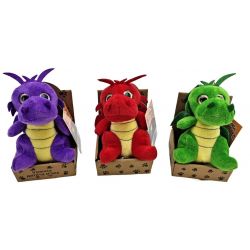 Drak plyšový 13cm - červená