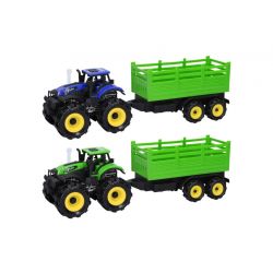 Traktor s vlečkou a efektmi 34cm - zelená