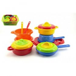 Kuchynská sada v košíku 10ks - modrá