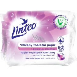 Linteo Vlhčený toaletný papier s kyselinou mliečnou 60 kusov