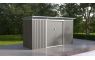 Záhradný domček G21 GRAH 483 - 340 x 142 cm, metalický šedý 