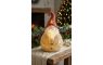 Postavička MagicHome Vianoce, Santa okrúhly malý, LED, polyresin, 19,5 cm