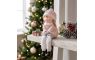 Postavička MagicHome Vianoce, Dievčatko, polyresin, 8,5x8x13,5 cm