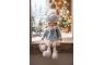 Dekorácia MagicHome Vianoce, Deti, modré, sediace, 22 cm
