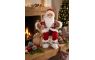 Dekorácia MagicHome Vianoce, Santa, sediaci, 46 cm
