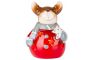 Dekorácia MagicHome Vianoce, Usmiaty sob, LED, terakota, 8,5x8,2x12,5 cm