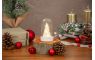Dekorácia MagicHome Vianoce, biely stromček v kupole, LED, teplá biela, interiér, 5,5x9 cm