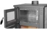Kachle Pro TAURUS Ceramic, šedé, 12 kW, 120 mm, s rúrou na pečenie