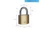 Zámok Yale Y110B/40/122/2, Standard Security, visiaci, 40 mm, zjednotené 2 zámky s 3 kľúčami